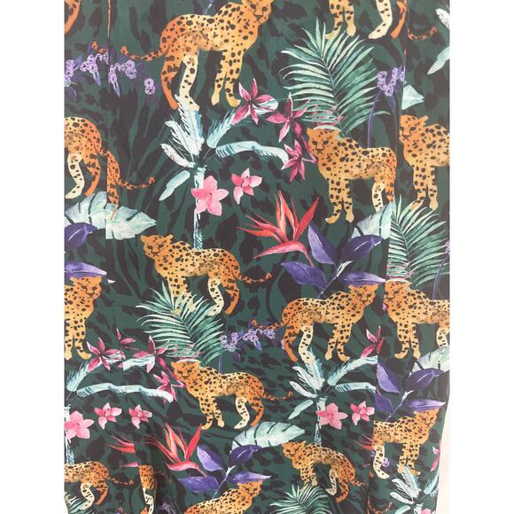 NWT Fame And Partners X FREE PEOPLE Elham Jungle Print Maxi Dress Sz 6 - Picture 6 of 9